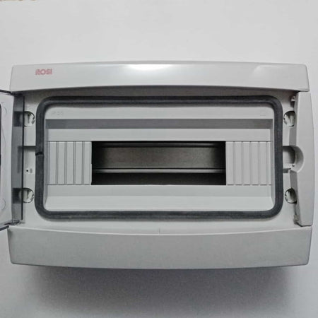 Centralino stagno cassetta da parete con sportello capienza 12 moduli IP65