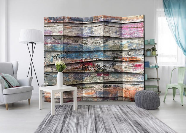 Paravento Colourful Wood II [divisori da interno]