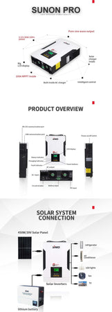 3.5kW Solar Inverter ibrido off-grid MPPT SUNON Pro Elettronica/Elettronica per veicoli/Accessori/Accessori audio e video/Invertitori di corrente Zencoccostore - Formia, Commerciovirtuoso.it