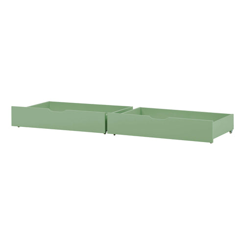 Set cassettiera Hoppekids per letti 70x190 cm e 90x200 cm - Verde pallido