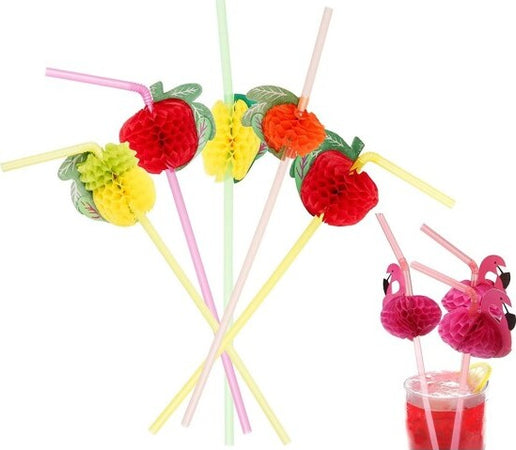 36 Cannucce Colorate Flessibili Pieghevoli Frutta Fiori Fenicotteri Per Bevande Casa e cucina/Stoviglie/Stoviglie monouso/Bicchieri e cannucce/Cannucce Trade Shop italia - Napoli, Commerciovirtuoso.it