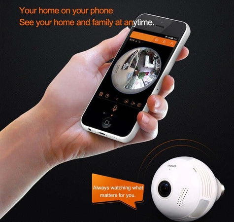 360° PANORAMICA MINI WIFI IP TELECAMERA LAMPADINA NASCOSTA CAMERA 960P LAMPADA  Trade Shop italia - Napoli, Commerciovirtuoso.it