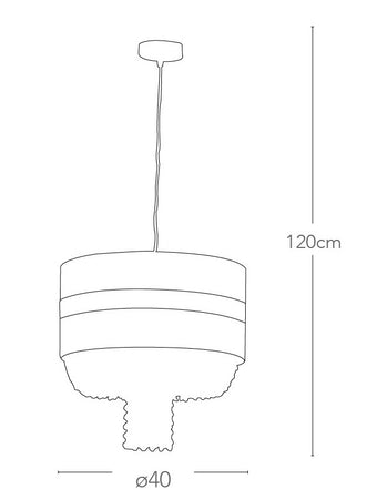 Lampadario a Sospensione Tessuto Lucido Bianco Pendagli in Acrilico Classico E27