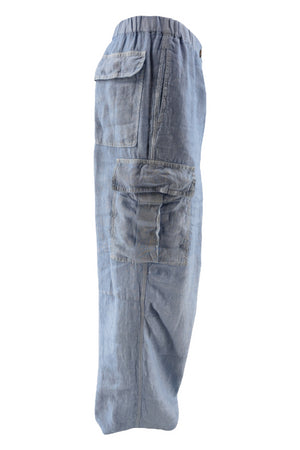 Kiltie Pantaloni Azzurro da donna