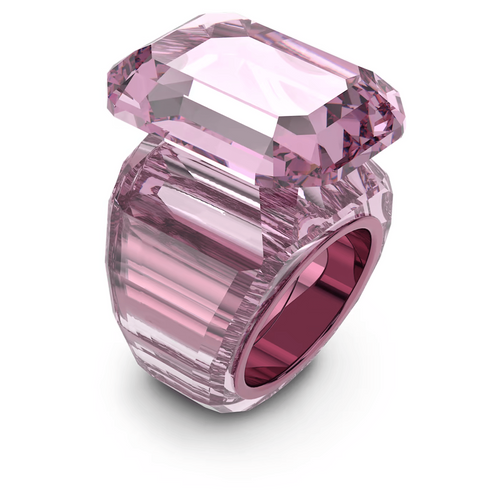 Swarovski Anello cocktail Lucent Taglio ottagonale, Rosa