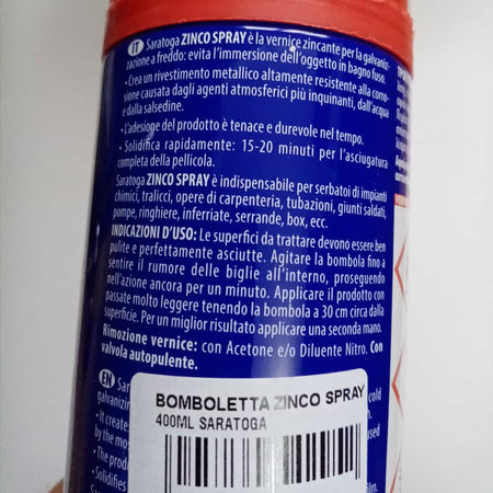 Zinco Spray 400ml vernice zincante per galvanizzare a freddo