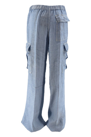 Kiltie Pantaloni Azzurro da donna