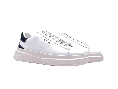 GUESS Sneaker Uomo white black con stringhe logate