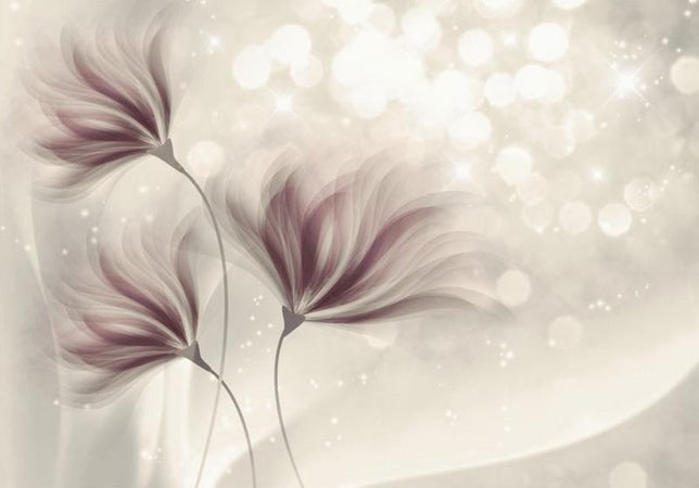 Carta da parati Fiori viola delicati