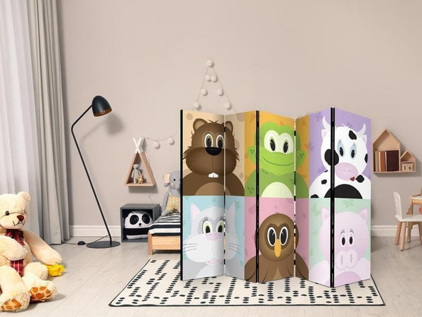 Paravento Cheerful animals II [Room Dividers]