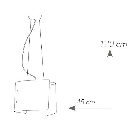 Lampadario Sospensione Decoro Glitterato Vetro Interno Moderno E27