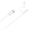 CAVO DATI 2 IN 1 MICROUSB + TYPE C WHI