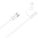 CAVO DATI 2 IN 1 MICROUSB + TYPE C WHI