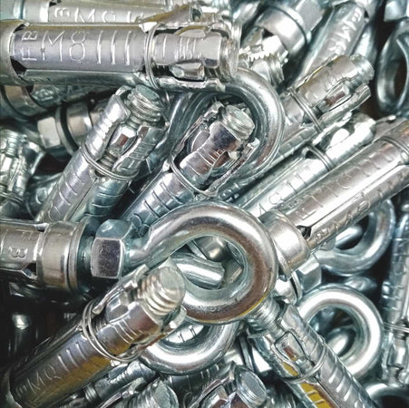 Ancorante tassello 14x50mm M 8 con occhiolo in acciaio zincato