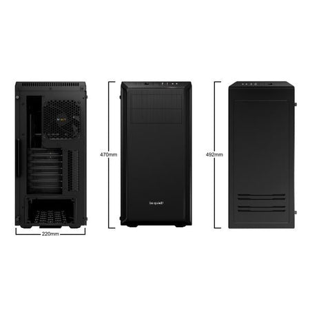 BE QUIET! CASE ATX PURE BASE 600 WINDOW, 7 HDD SLOT, 2XUSB3.0, 1XAUDIO I/O, BLACK