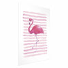 Poster - Flamingo and Stripes