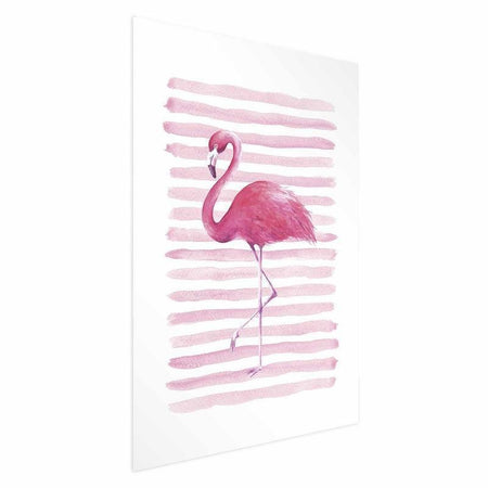 Poster - Flamingo and Stripes