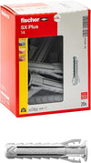 Fischer SX Plus 14mm tassello in nylon con espansione a 4 settori - 20pz