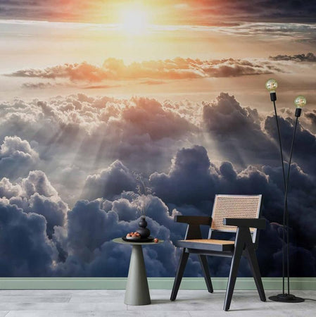 Carta da Parati Moderna Camminata tra le Nuvole