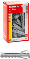 Fischer SX Plus 12mm tassello in nylon con espansione a 4 settori - 25pz