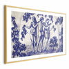 Poster - Ancient Vineyard - three women in a portal painted in blue ink