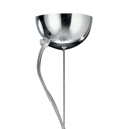 I-ASTRA/S45 - Lampadario Sospeso Moderno Sferico Cristalli Fili Alluminio Intrecciati E27