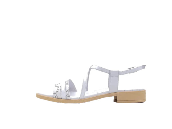 NERO GIARDINI Sandali bassi donna in pelle bianca