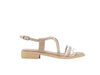 NERO GIARDINI Sandali bassi donna in pelle beige e nocciola