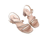 NERO GIARDINI Sandali donna in pelle laminata phard