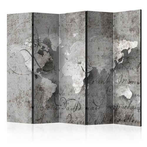 Paravento Map and letter II [Room Dividers]