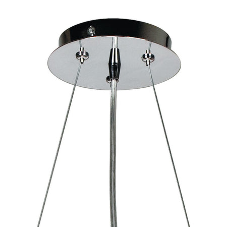 Lampadario Sospeso Circolare Moderno Vetro Bianco Interno E27