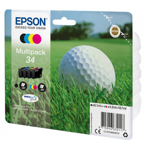 C13T34664010 Cartuccia Ink Originale Multicolore per WorkForce Pro WF-3720 Capacità 350 Pagine