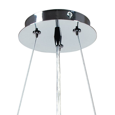 Lampadario a Sospensione Circolare Vetro Trasparente Interno Moderno E27