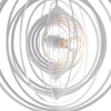 Lampadario Sospeso Metallo Bianco Anelli Concentrici Interno Moderno E27