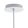 Lampadario Sospeso Metallo Bianco Anelli Concentrici Interno Moderno E27