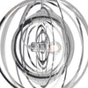Lampadario Anelli Concentrici Metallo Cromato Sospensione Moderna E27