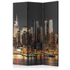 Paravento New York di notte a tre ante