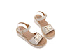 STUDIO MODA Sandali donna con fascia e cinturino in caviglia in pelle avorio