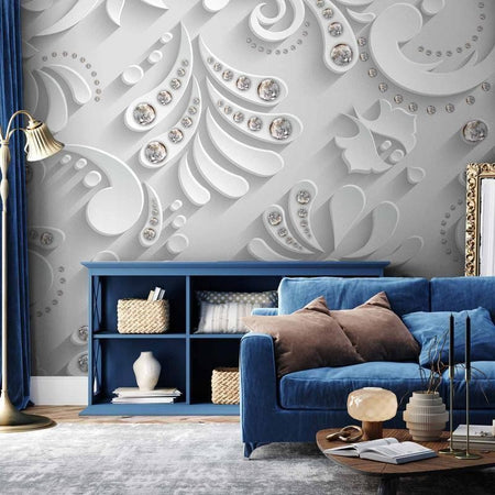 Fotomurale Flowers with Crystals