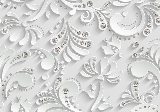 Fotomurale Flowers with Crystals