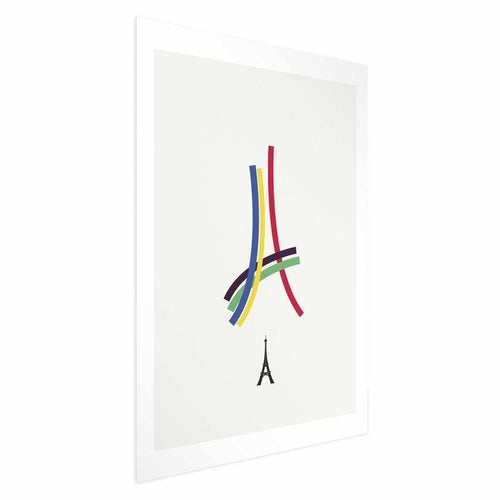 Poster - Eiffel Tower - Colored Graphic - Abstraction