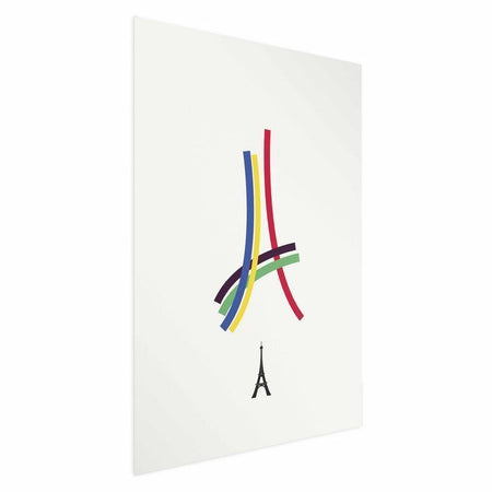 Poster - Eiffel Tower - Colored Graphic - Abstraction