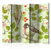 Paravento Bird and lilies vintage pattern II [Room Dividers]