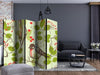 Paravento Bird and lilies vintage pattern II [Room Dividers]