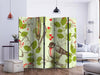 Paravento Bird and lilies vintage pattern II [Room Dividers]