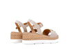 STUDIO MODA Sandali donna con zeppa in pelle avorio