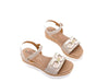 STUDIO MODA Sandali donna con zeppa in pelle avorio