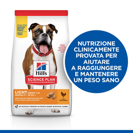 Hill's Light secco Cani Adulti Medium pollo