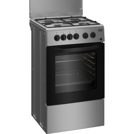 Beko Cucina A Gas 4 Bruciatori Forno Elett.54lt 50x50 Silver Css42014fs