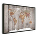 Quadro World Map: Wooden Stories